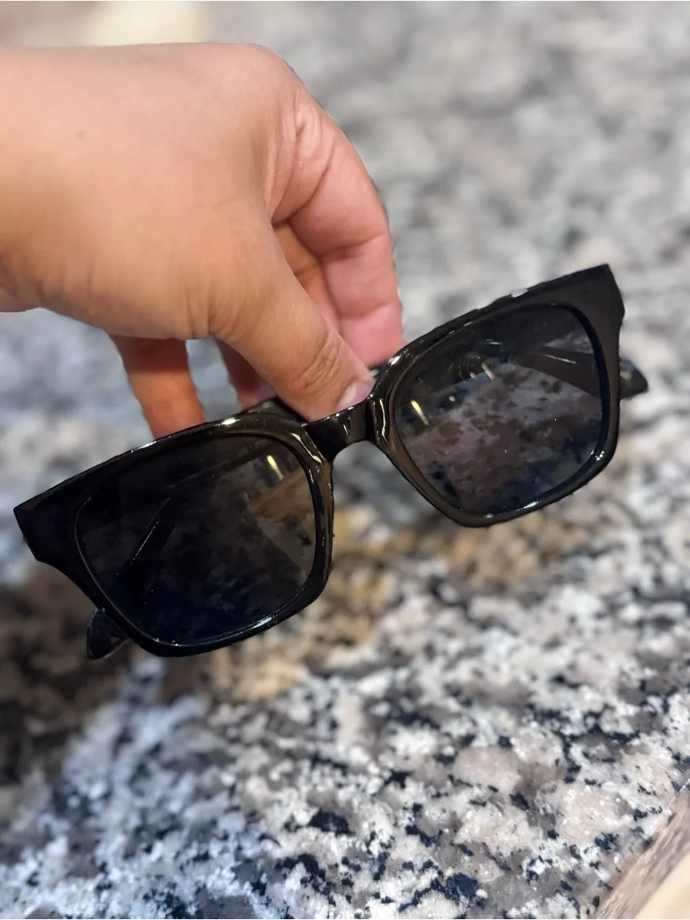 Classic Black Square Sunglasses for Men